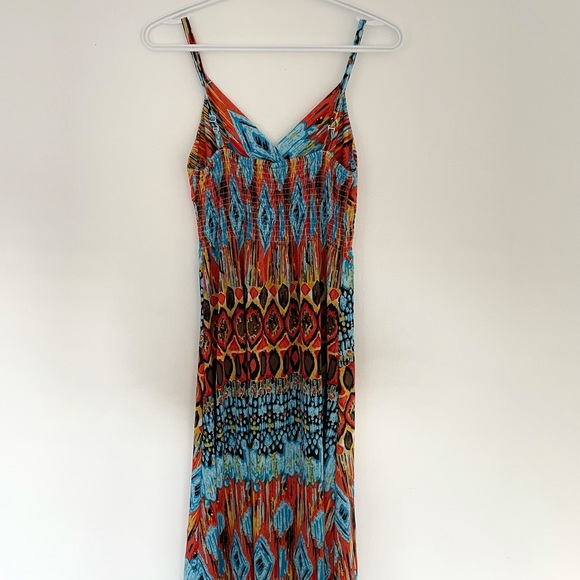 ChillPop Dress - Blue/Orange/Brown - Size M - Picture 2 of 3